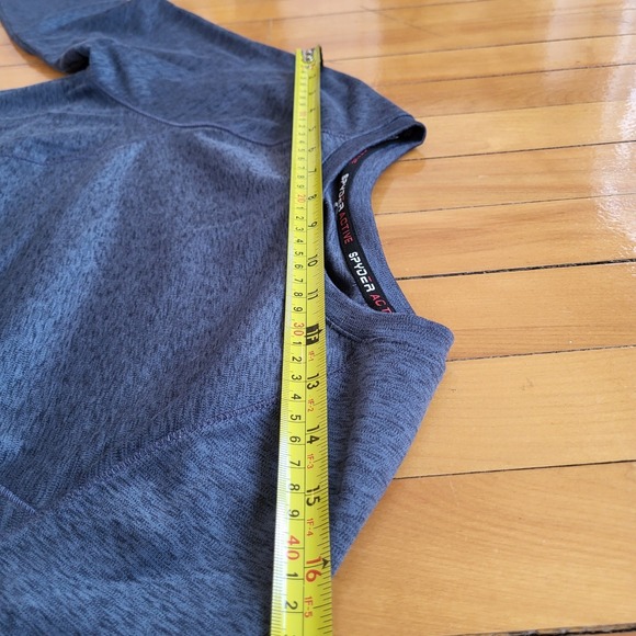 Spyder Active Long Sleeve Quick Dry Breathable top Blue Marled  Medium - Picture 5 of 12